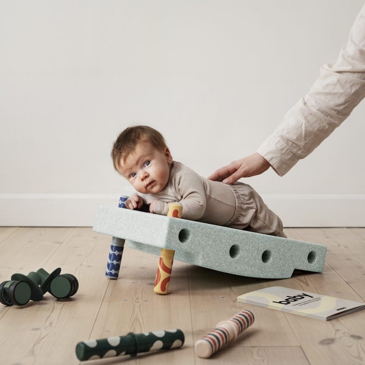 MODU Baby activity set Ocean Mint / Forest Green – zestaw kreatywnych klocków rozwijających motorykę dużą