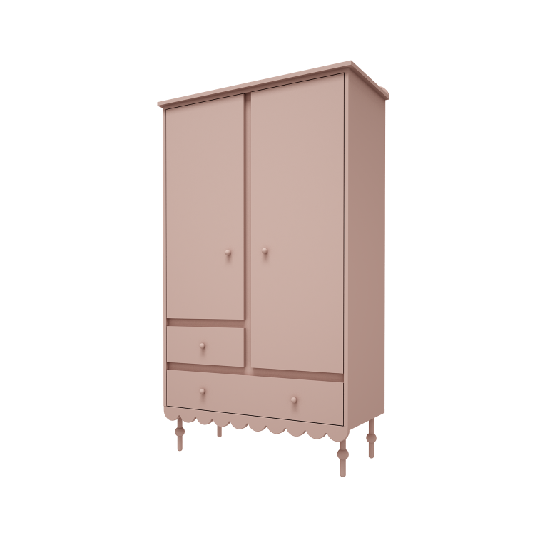 Drewniana szafa dla dzieci Babushka Różowa