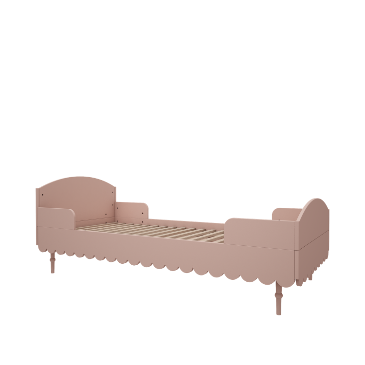 Łóżko drewniane 90x200cm Babushka Różowe