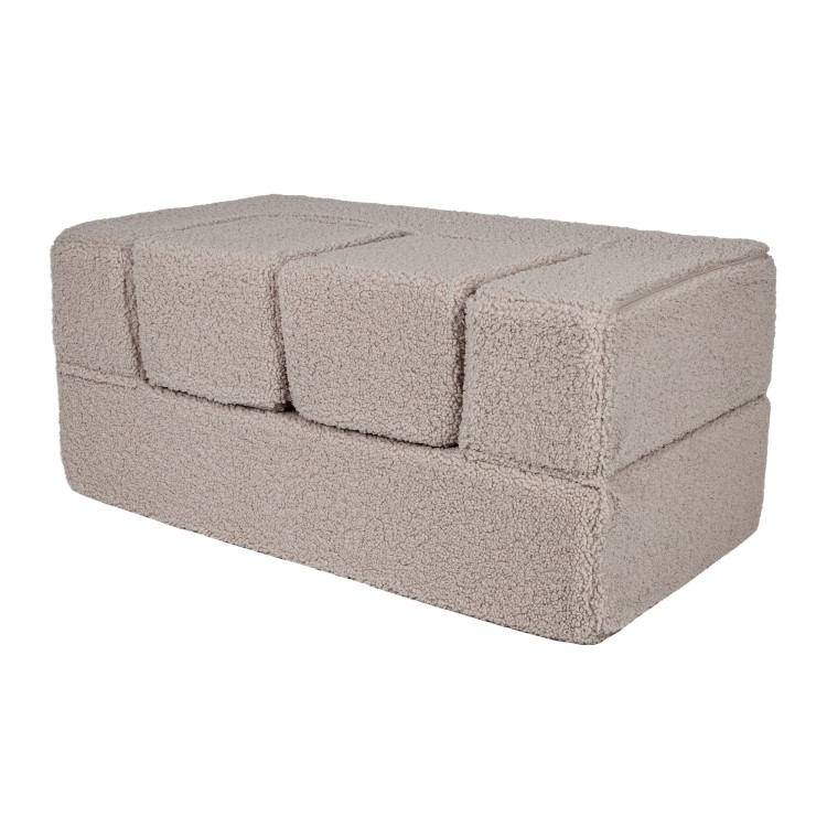 Kremowa sofa dziecięca do pokoju dziewczynki i chłopca