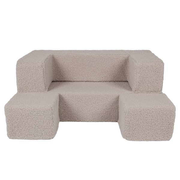 Kremowa sofa dla dziecka MeowBaby Bearly Cube