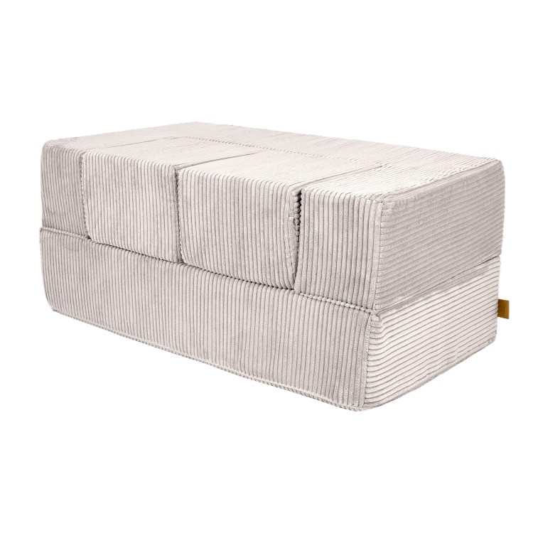 Modułowa sofa dziecięca sztruksowa ecru