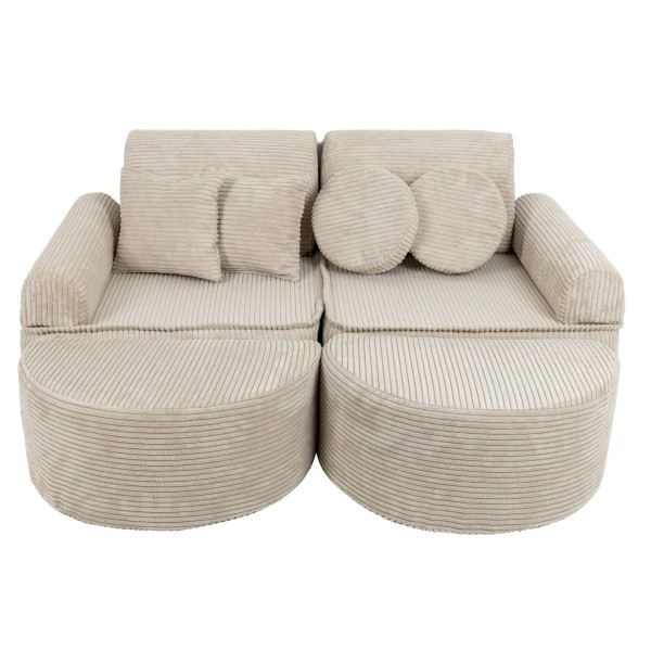 Modułowa sofa dziecięca Pocket Sofa Max Ecru 14 elementów
