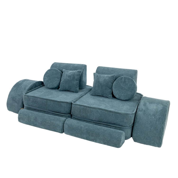 Modułowa sofa sztruksowa do pokoju dziecka