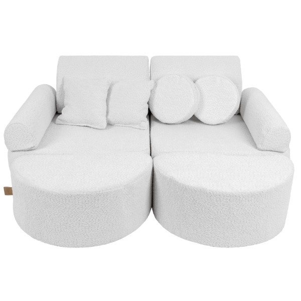 Modułowa sofa dziecięca Pocket Sofa Max Bouclé biała