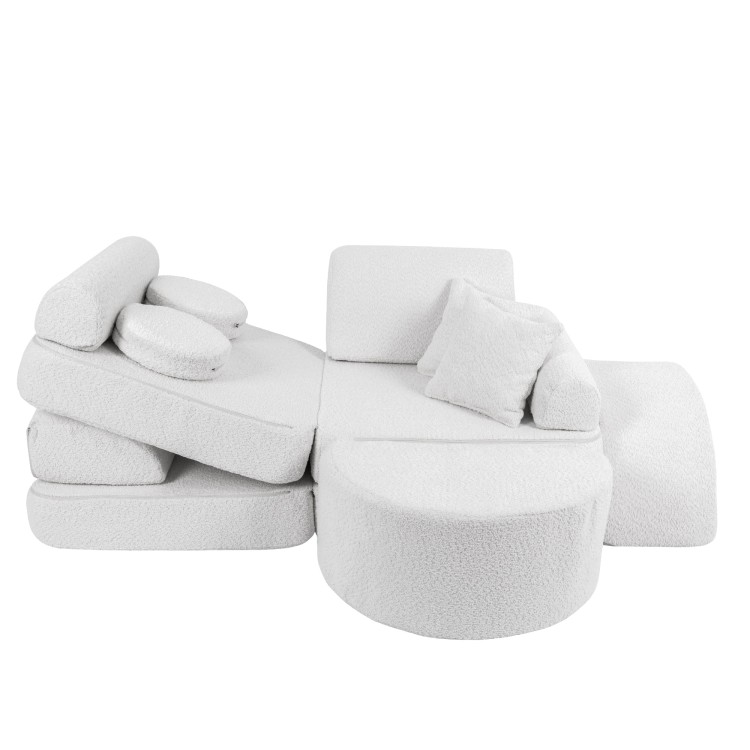 Nowoczesna sofa modułowa Bouclé do pokoju dziecka