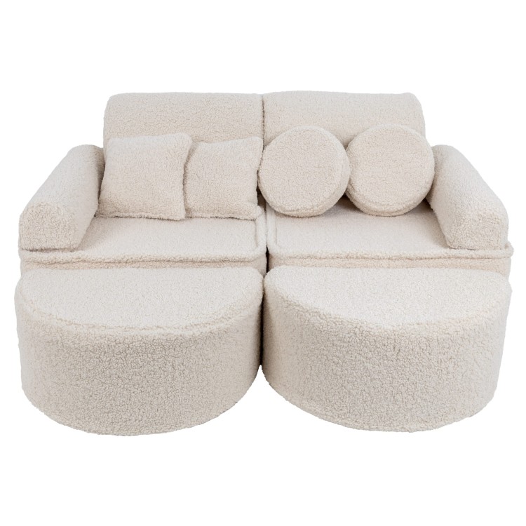 Modułowa sofa dziecięca Pocket Sofa Max Ecru Bearly 14 elementów