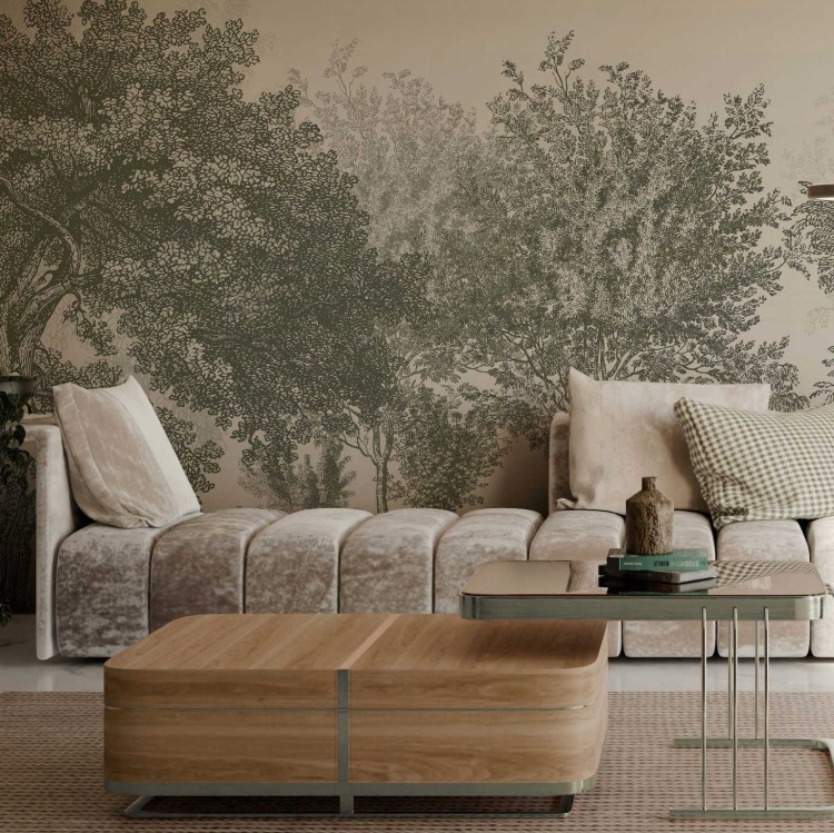 Tapeta Mural Drzewa Vintage Zieleń do pokoju dziecka