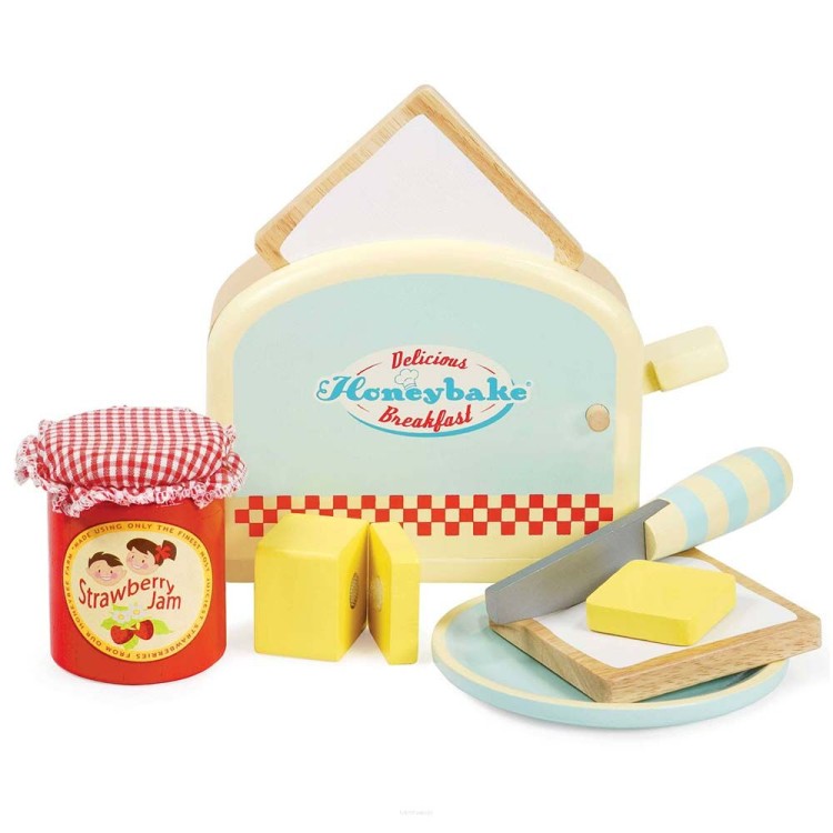 Drewniany toster Le Toy Van Honeybake z tostami i akcesoriami