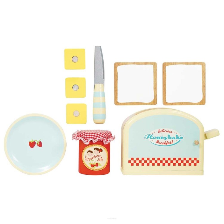 Drewniany toster dla dzieci Le Toy Van w pastelowych kolorach