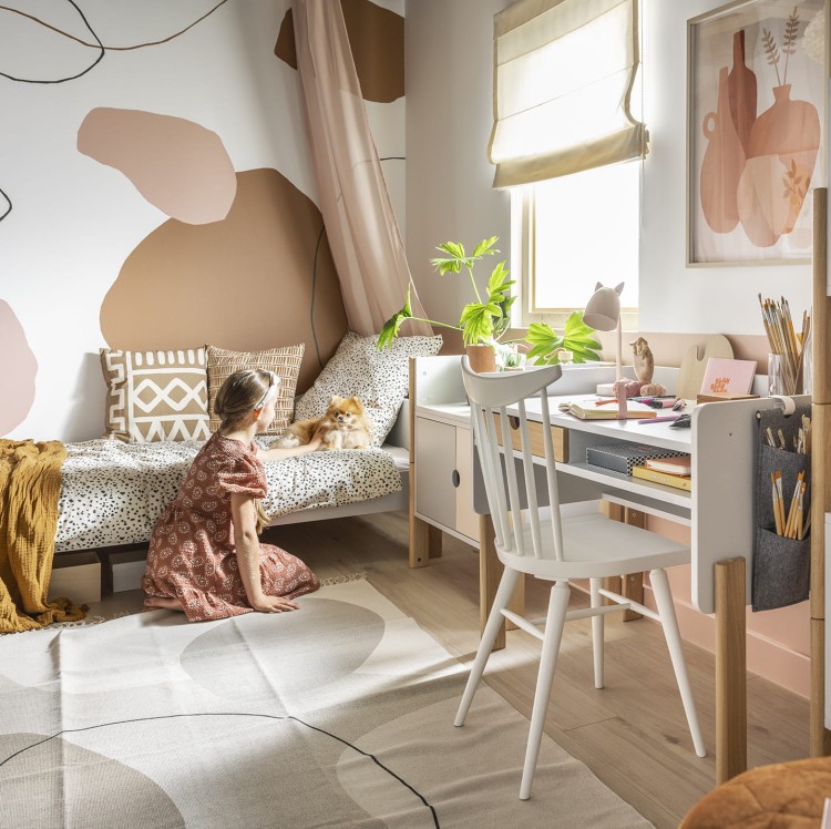 Drewniane łóżko pojedyncze 200X90 cm NOOI