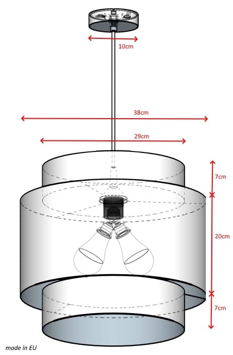 Lampka wisząca Boho Biała do pokoju dziecka – lampa sufitowa z bawełny i juty