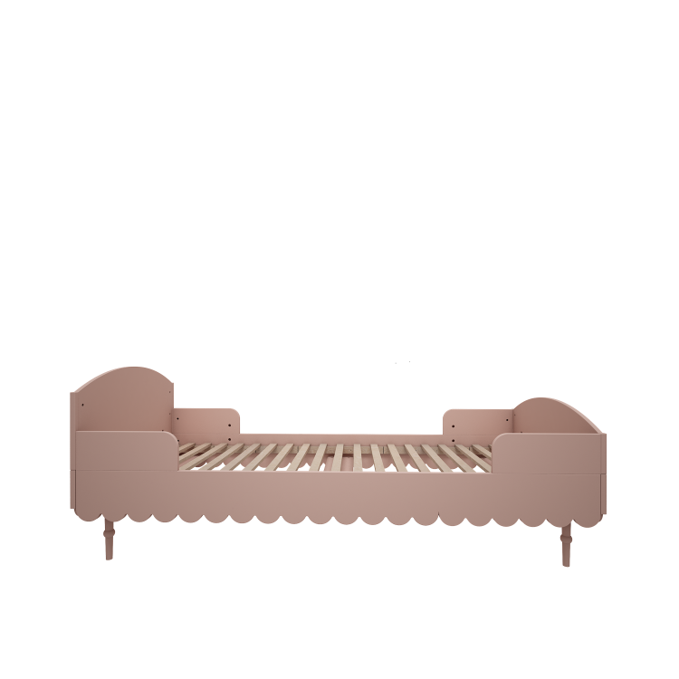 Łóżko drewniane młodzieżowe 120x200cm Babushka Różowe