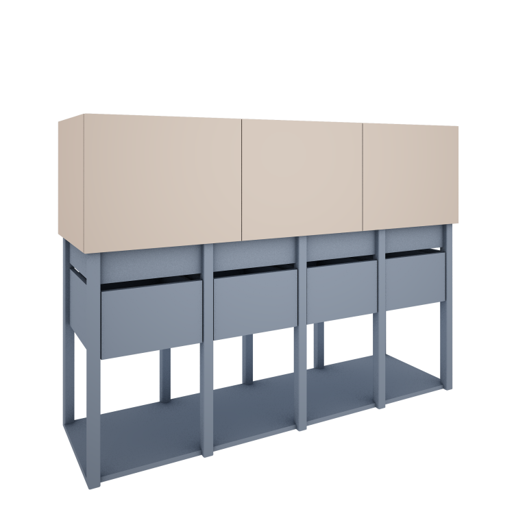 Drewniana komoda dla dziecka TWEENS Zgaszony Niebieski