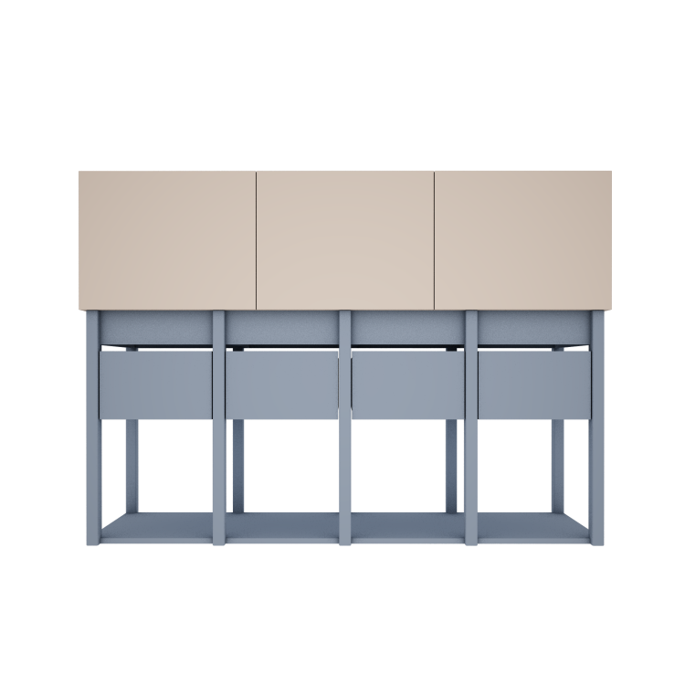 Drewniana komoda dla dziecka TWEENS Zgaszony Niebieski