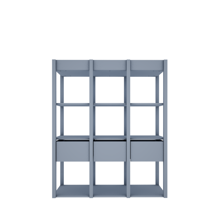 Drewniany regał biblioteczka dla dziecka TWEENS Zgaszony Niebieski