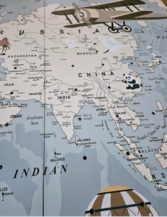 Ścianka wspinaczkowa dla dzieci Mapa Świata