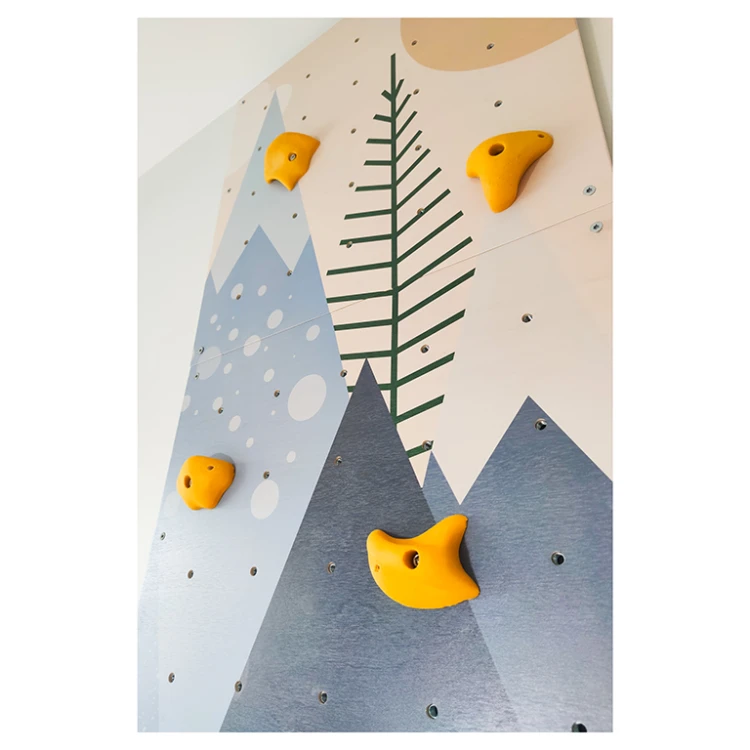 Domowa ścianka wspinaczkowa dla dzieci Góry Niebieskie – modułowe panele z kolorowymi chwytami, bezpieczna zabawa w domu