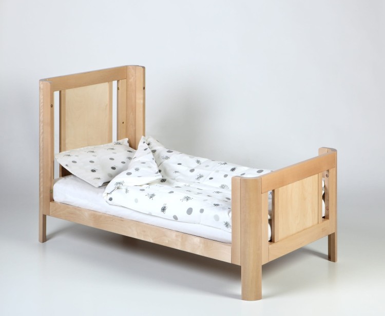 Drewniane łóżeczko do pokoju dziecka Sun Naturalne 140x70