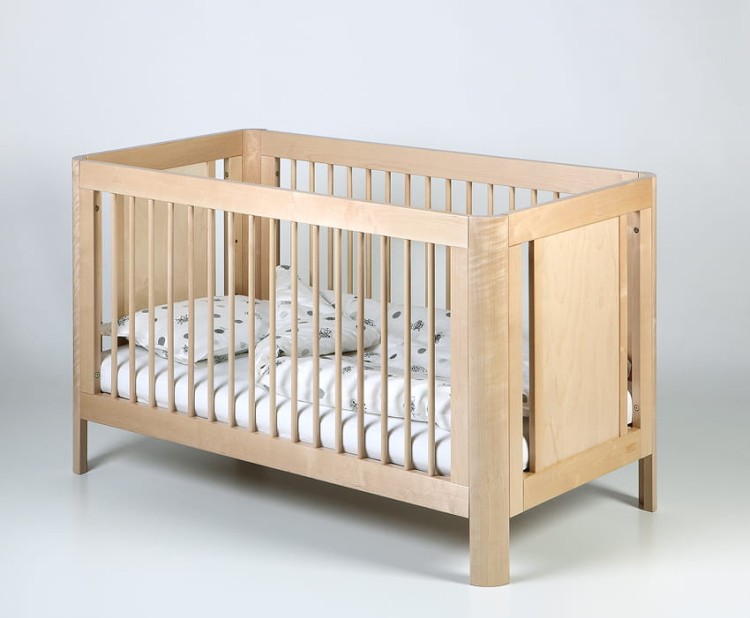 Drewniane łóżeczko do pokoju dziecka Sun Naturalne 140x70