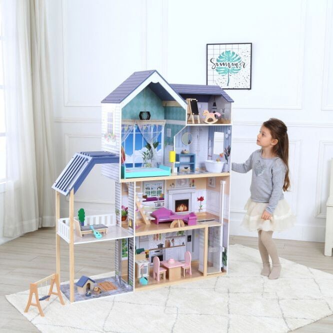 Domek dla lalek XXL Rezydencja Maya 28 elementów – kolorowy zestaw do zabawy dla dzieci