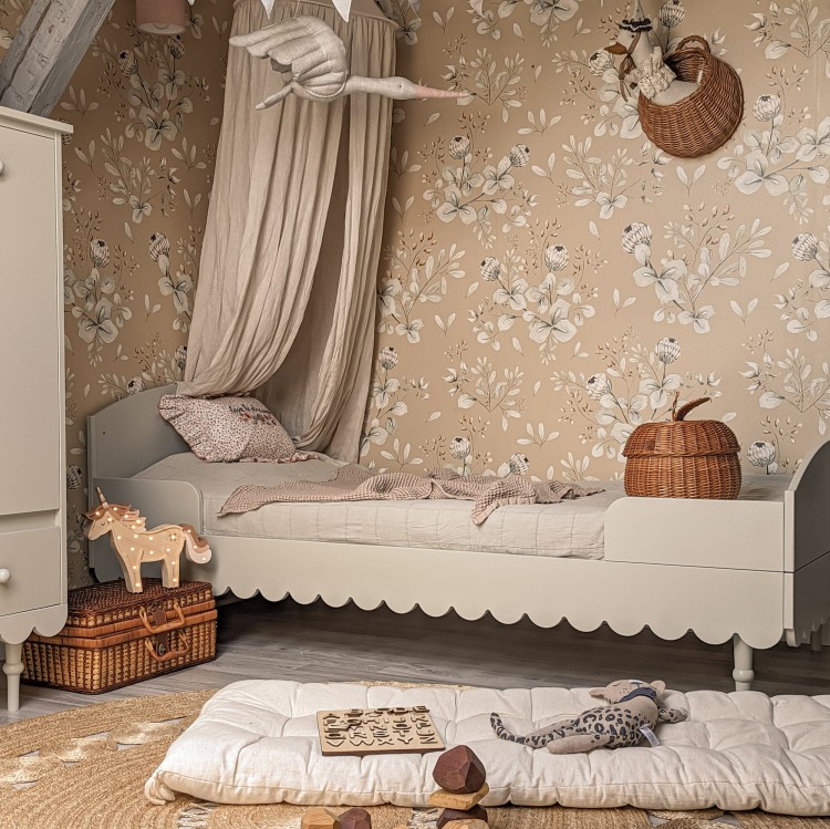 Łóżko drewniane 90x200cm Babushka Oliwka