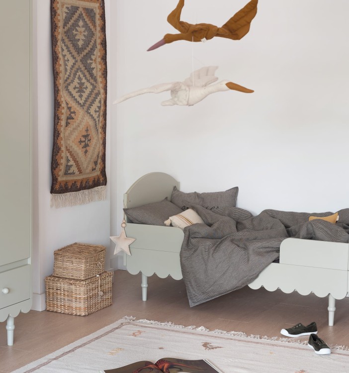Łóżeczko drewniane 70x140cm z opcją tapczanika Babushka Oliwka