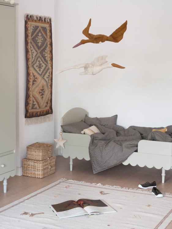 Łóżeczko drewniane 70x140cm z opcją tapczanika Babushka Oliwka