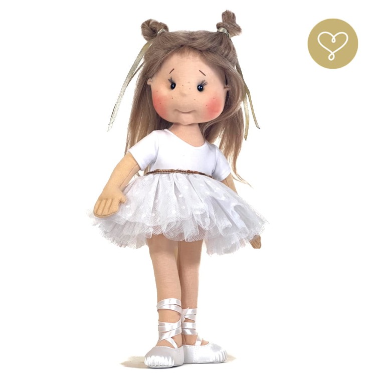 Szmaciana lalka Balbina Lullu Dolls w stroju baletnicy