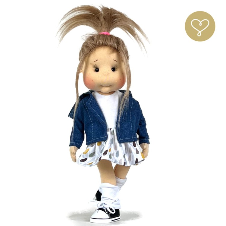 Lalka Basia z naturalnymi włosami alpaki