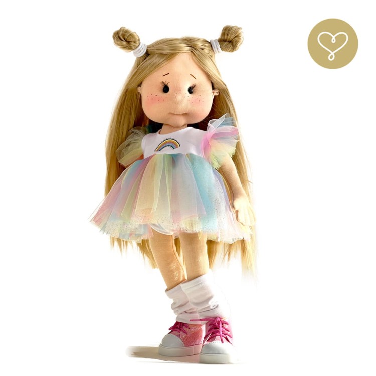 Szmaciana lalka dla dzieci Elwirka Lullu Dolls 38 cm