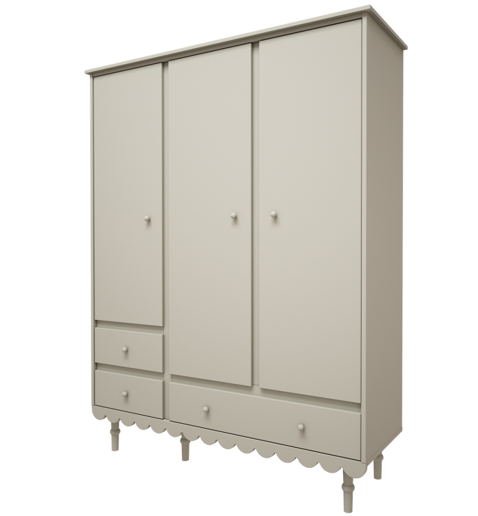 Drewniana szafa trzydrzwiowa dla dzieci Babushka Oliwka