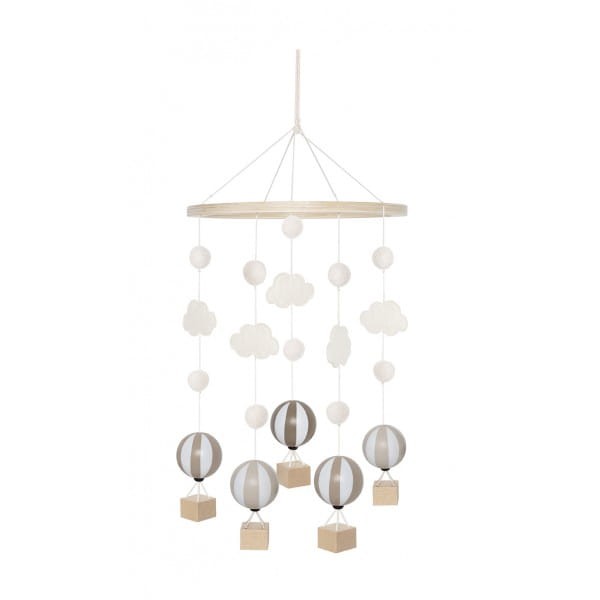 Urocze drewniane mobile z motywem balonów Jabadabado