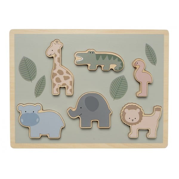 Puzzle dla dzieci 18m+ – zwierzęta z safari