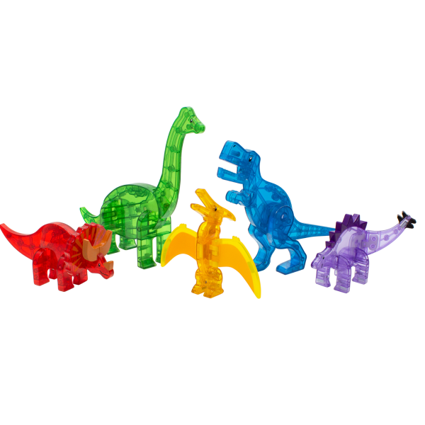 MAGNA-TILES® Klocki Magnetyczne Dino 5 el. – magnetyczne dinozaury dla dzieci