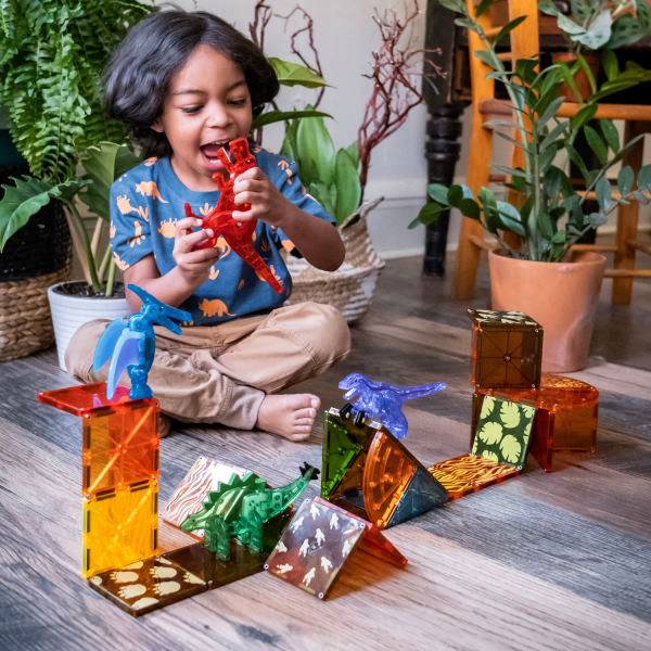 MAGNA-TILES® Klocki Magnetyczne Dino World 40 el. – kreatywna zabawa z dinozaurami