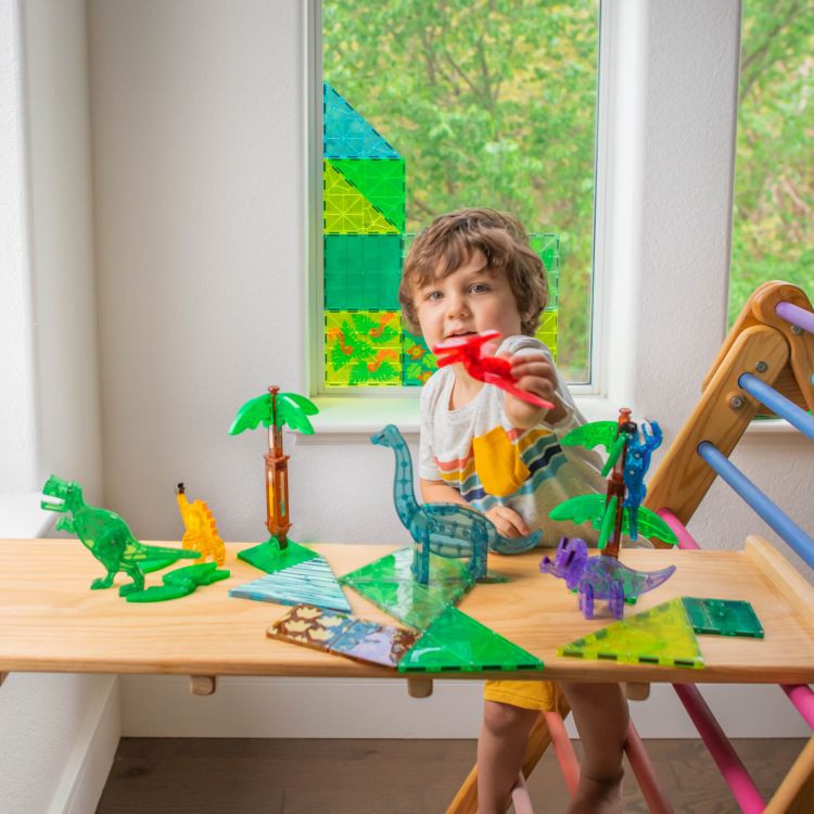 MAGNA-TILES® Klocki Magnetyczne Dino World XL 50 el. – kreatywna zabawa z dinozaurami