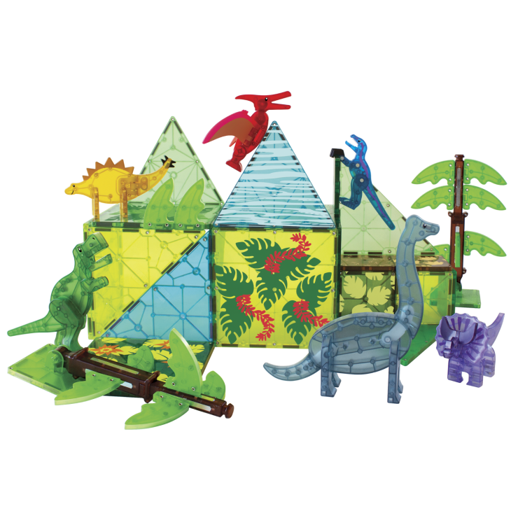 MAGNA-TILES® Klocki Magnetyczne Dino World XL 50 el. – kreatywna zabawa z dinozaurami