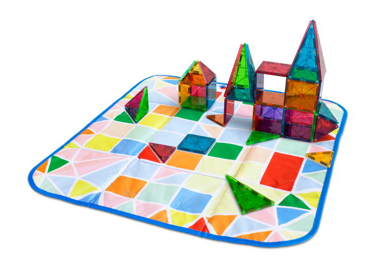 MAGNA-TILES® Skrzynia na klocki / Mata interaktywna 2 w 1 – pojemnik i mata do kreatywnej zabawy