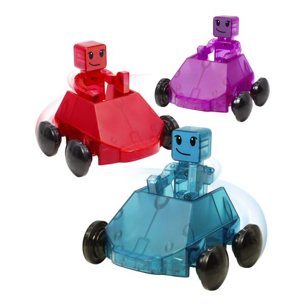 MAGNA-TILES® Samochodziki Dashers 6 el. – magnetyczne samochodziki do zabawy