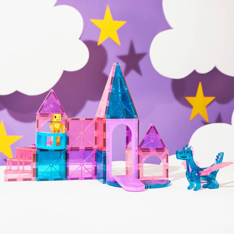 MAGNA-TILES® Klocki Magnetyczne Zamek 25 el. – kreatywne magnetyczne klocki do budowy zamku