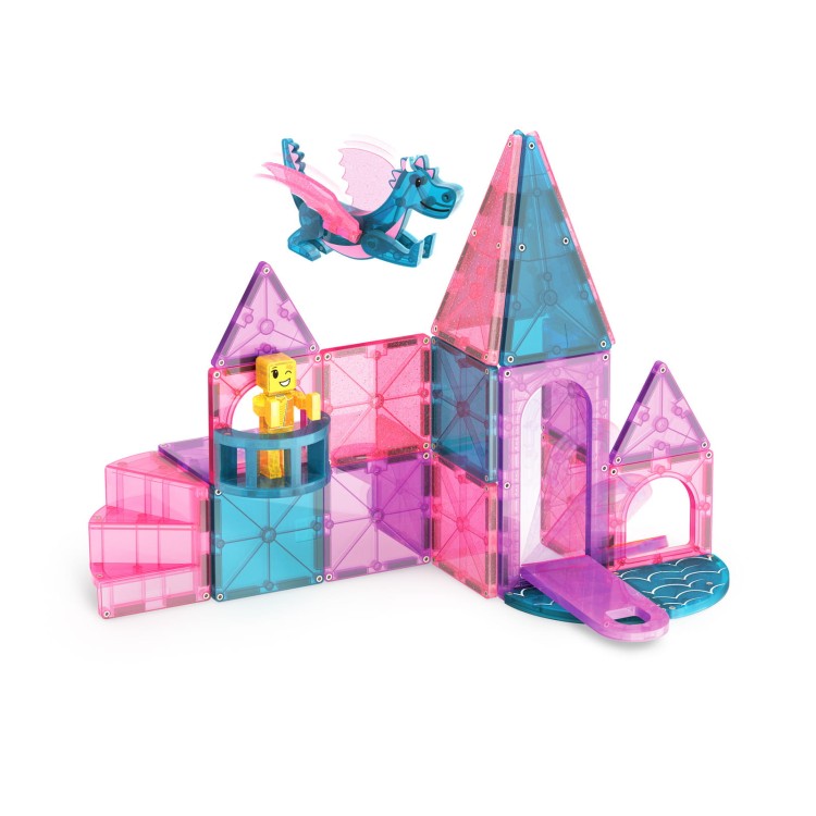 MAGNA-TILES® Klocki Magnetyczne Zamek 25 el. – kreatywne magnetyczne klocki do budowy zamku