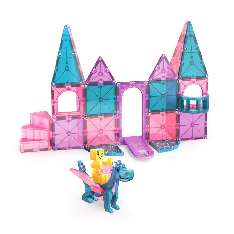 MAGNA-TILES® Klocki Magnetyczne Zamek 25 el. – kreatywne magnetyczne klocki do budowy zamku