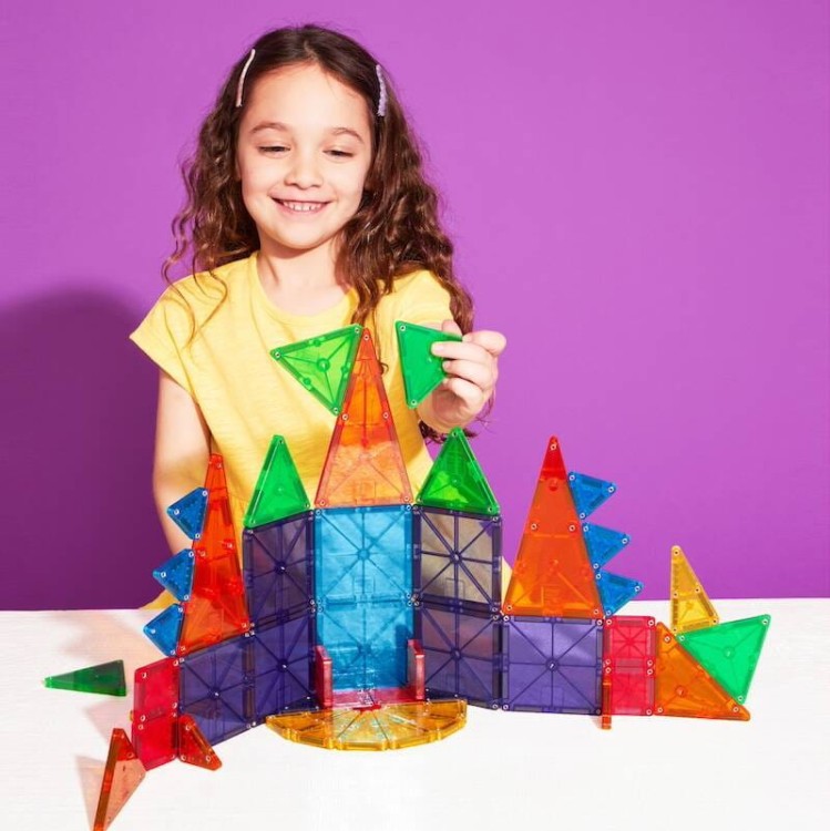 MAGNA-TILES® Klocki Magnetyczne COMBO microMAGS 46 el. – kreatywne magnetyczne klocki