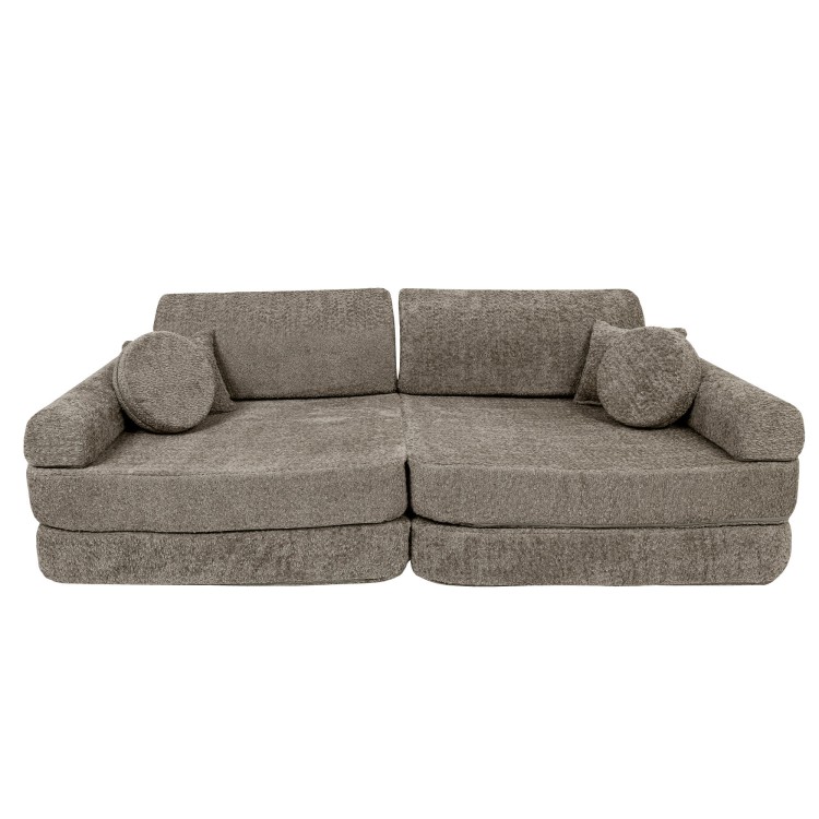 Sofa dziecięca MeowBaby® Premium Boucle Beige – modułowa i bezpieczna