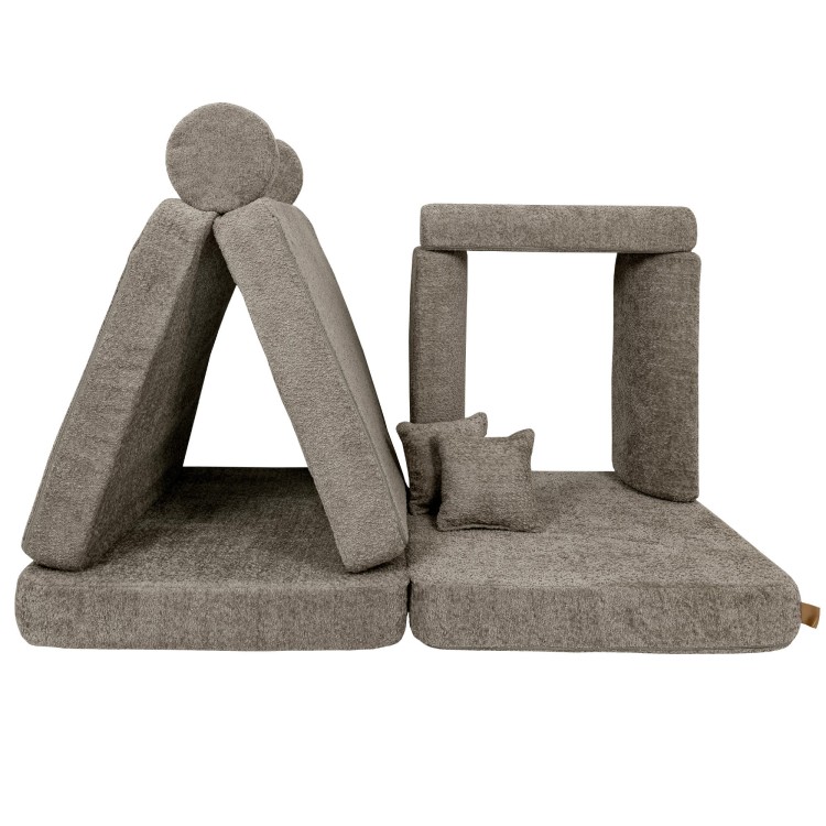 Sofa dziecięca MeowBaby® Premium Boucle Beige – modułowa i bezpieczna
