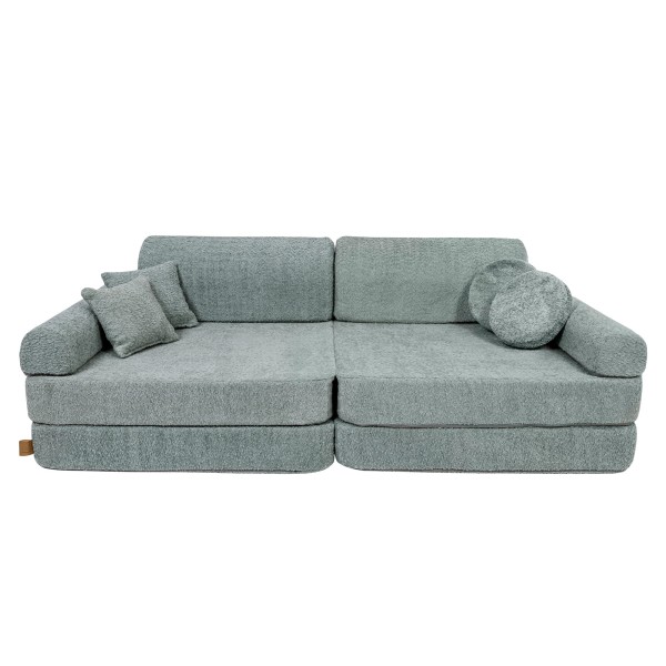 Sofa dziecięca MeowBaby® Premium Boucle Mint – modułowa i bezpieczna