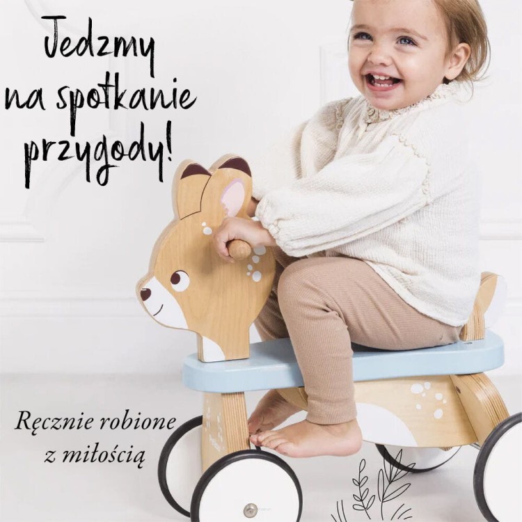 Drewniany jeździk w kształcie jelonka – Le Toy Van, zabawka edukacyjna