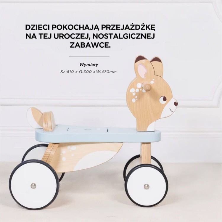 Zabawka Le Toy Van – uroczy jeździk jelonek do nauki równowagi