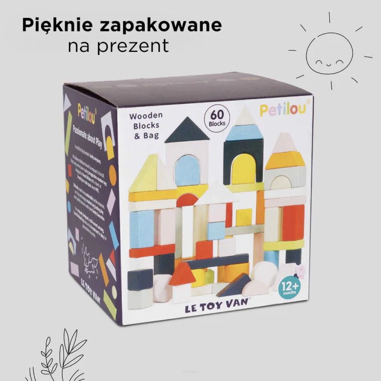 klocki edukacyjne drewniane Le Toy Van dla najmłodszych